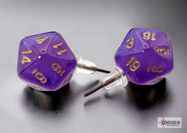 Chessex: Earrings: Studs: Borealis Royal Purple