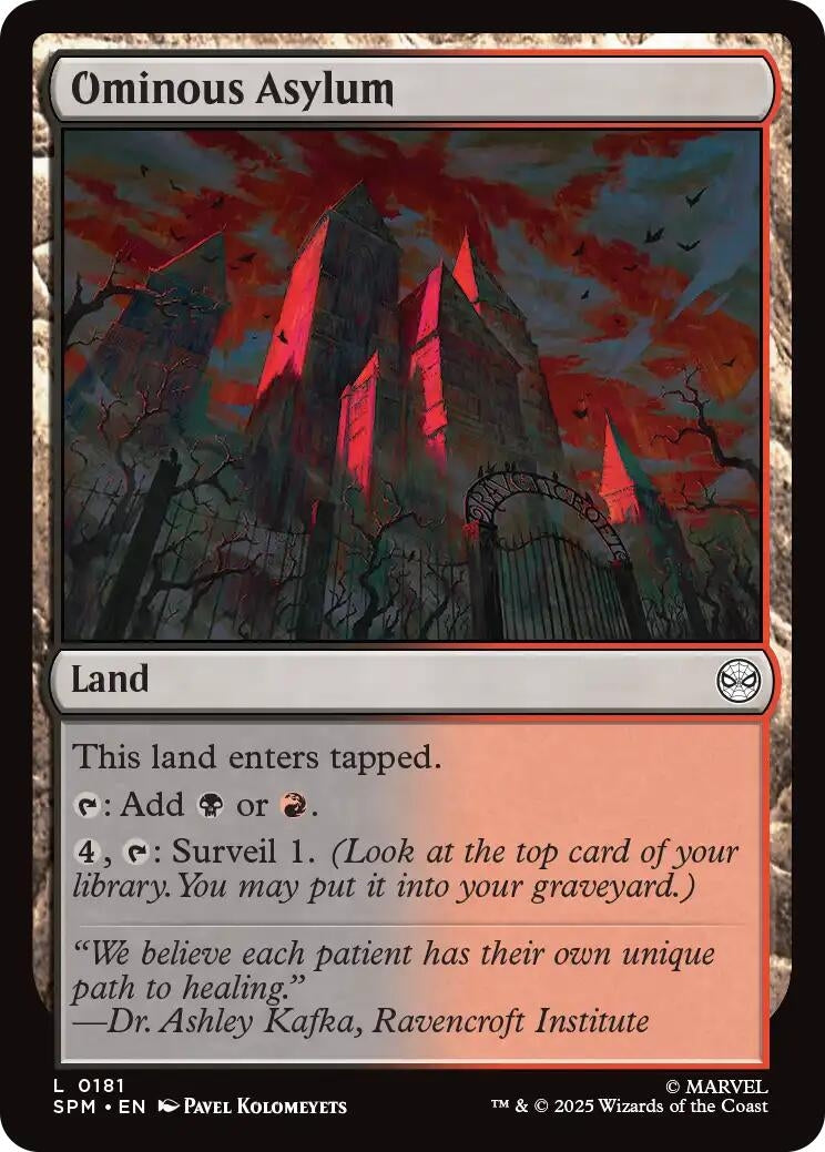 Image for Ominous Asylum (Marvel's Spider-Man) (181) - Magic: The Gathering