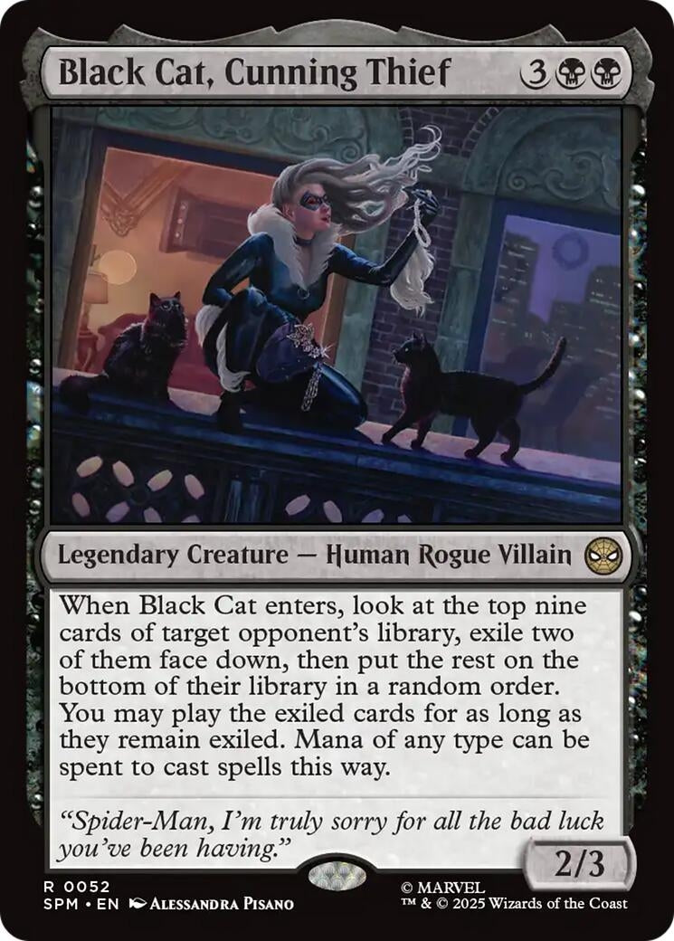 Image for Black Cat, Cunning Thief (Marvel's Spider-Man) (52) - Magic: The Gathering