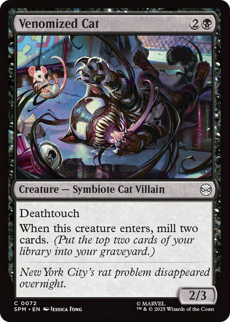 Image for Venomized Cat (Marvel's Spider-Man) (72) - Magic: The Gathering