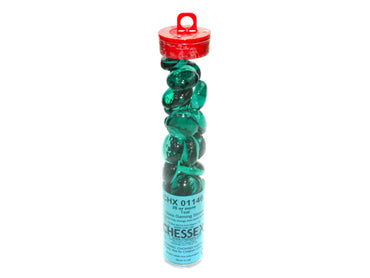 Chessex: Glass Stones Tube: Teal (20)