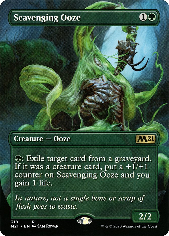 mtg alternate art cards MtG 2021 Core Set Rare Scavenging Ooze #318 [Alternate Art Borderless]