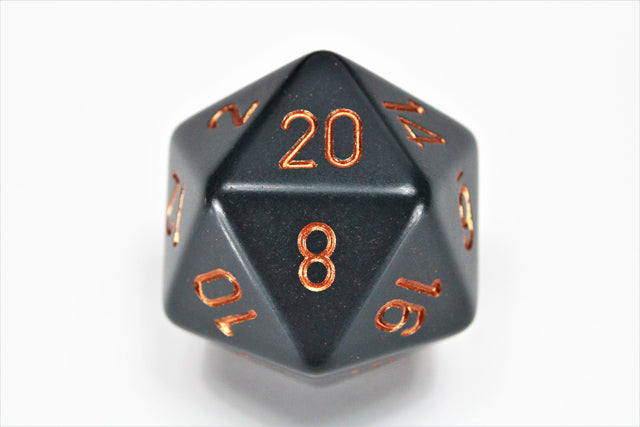 Chessex: 34mm 1d20 Opaque: Dark Grey/Copper