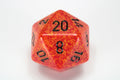 Chessex: 34mm 1d20 Speckled: Fire (Factory Second)