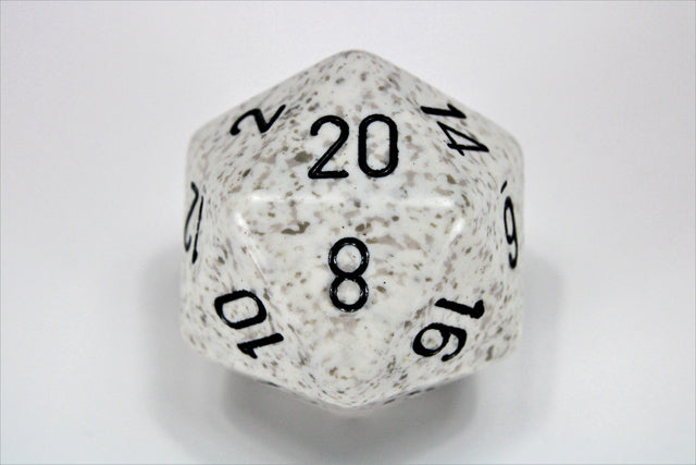Chessex: 34mm 1d20 Speckled: Arctic Camo (Factory Second)