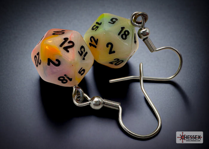 Chessex: Earrings: Hanging: Festive Circus /black