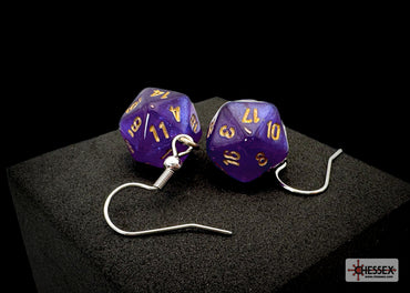 Chessex: Earrings: Hanging: Borealis Royal Purple