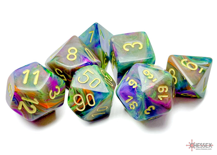 Chessex: 7-Die Set: Festive: Rio/Yellow