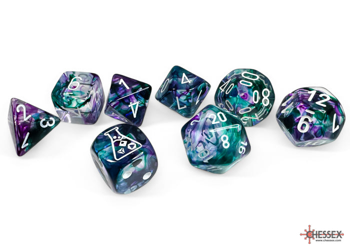 Chessex: 7-Die Set: Lab Dice: Nebula: Fluorite / white