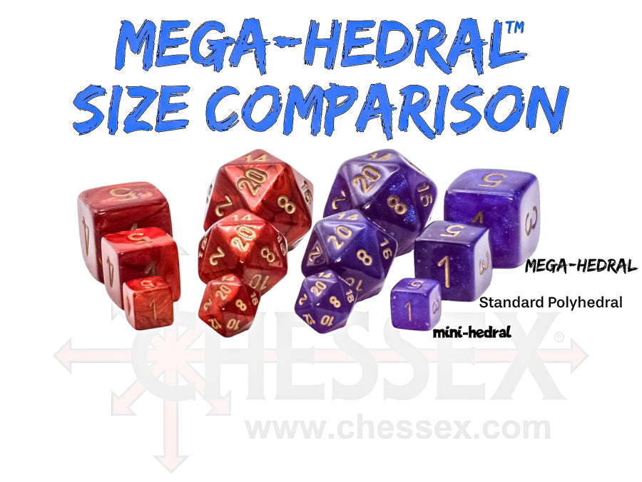 Chessex: Mega-hedral: 7-Die Set: Nebula Luminary: Nocturnal/Blue