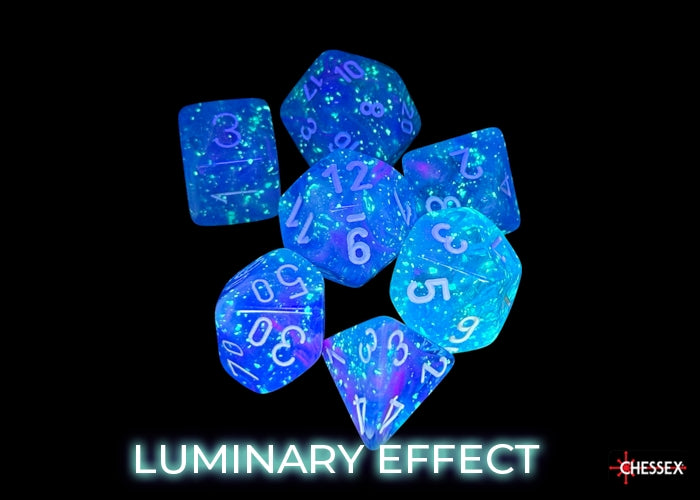 Chessex: 7-Die Set Nebula: Aura/white Luminary