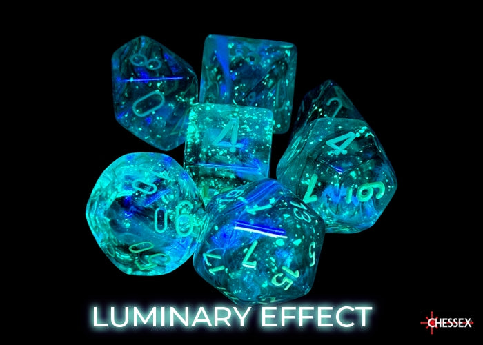 Chessex: 7-Die Set Borealis: Kelp/light green Luminary