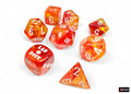 Chessex: 8-Die Set: Lab Dice: Nebula: Molten/White