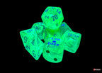 Chessex: 8-Die Set: Lab Dice: Nebula: Gelatinous/White