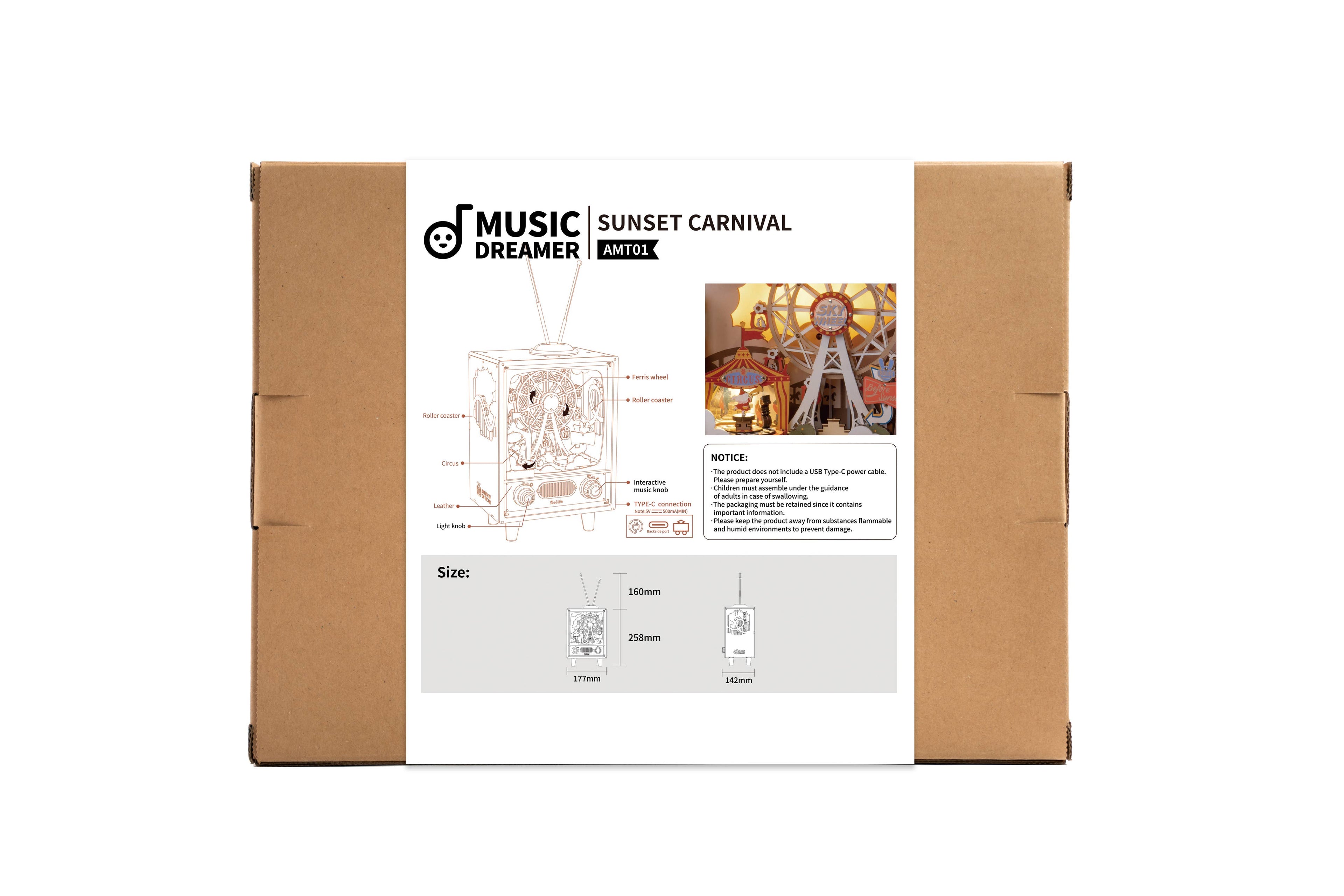 Rolife - Sunset Carnival Rolife Music Box DIY Wooden Puzzles