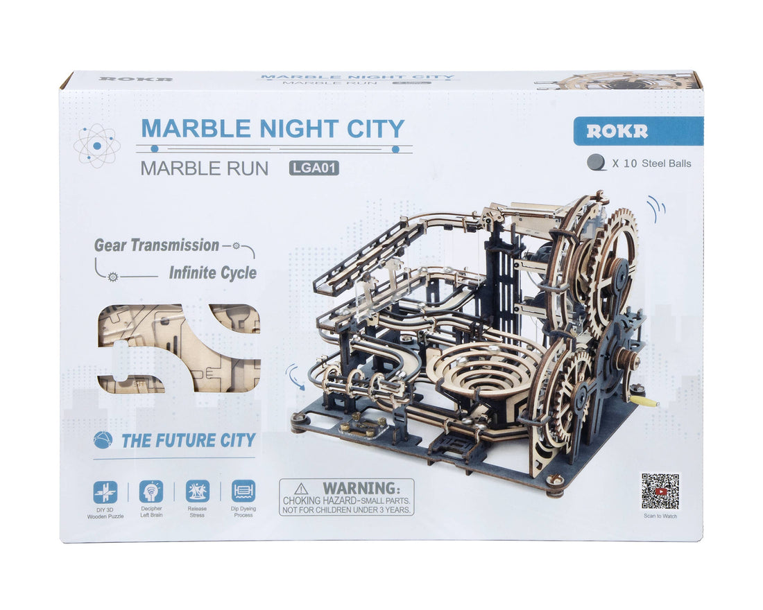 Rolife - Rokr DIY 3D Wooden Puzzle Marble Night City Mechanical Model