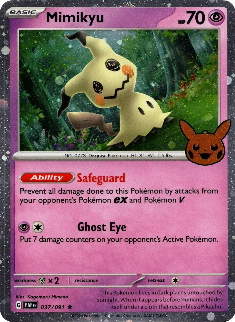 Image for Mimikyu - 037/091 (Cosmos Holo) (Trick or Trade BOOster Bundle 2024) (037/091) - Pokemon