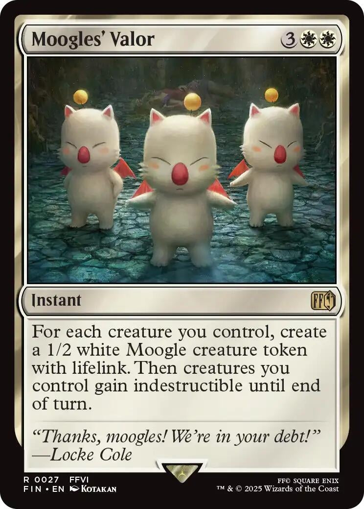 Image for Moogles' Valor (FINAL FANTASY) (27) - Magic: The Gathering