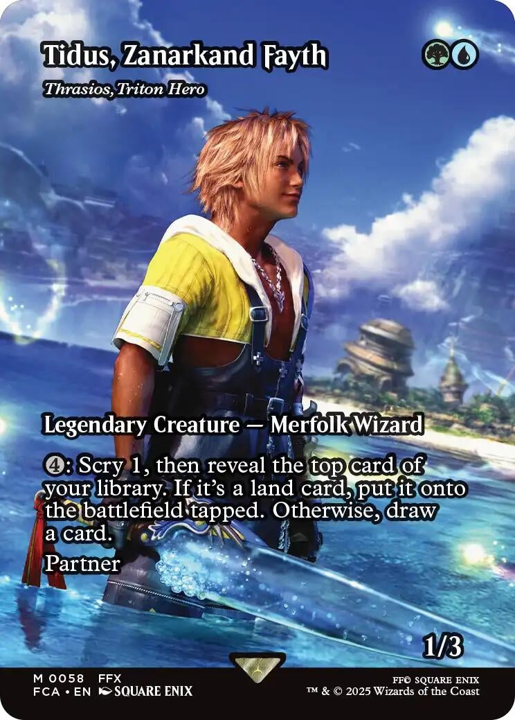 Image for Tidus, Zanarkand Fayth - Thrasios, Triton Hero (Showcase) (FINAL FANTASY: Through the Ages) (58) - Magic: The Gathering