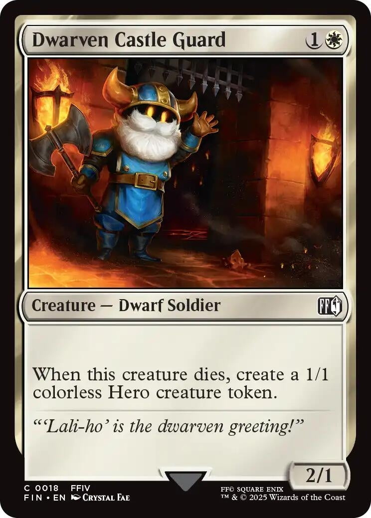 Image for Dwarven Castle Guard (FINAL FANTASY) (18) - Magic: The Gathering
