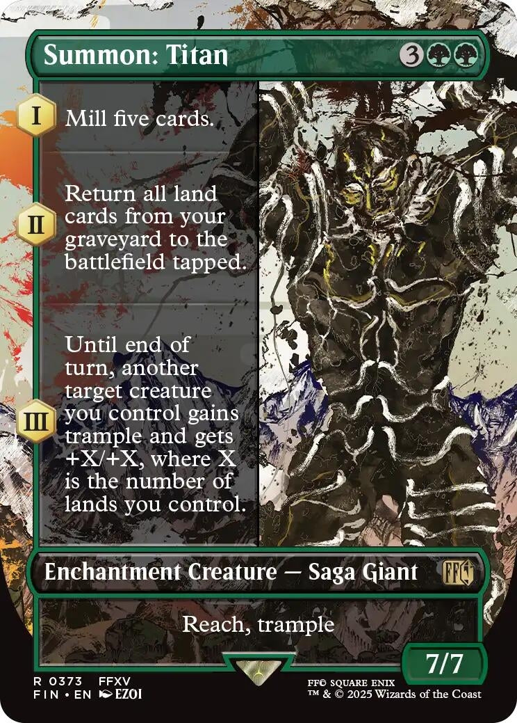 Image for Summon: Titan (Borderless) (FINAL FANTASY) (373) - Magic: The Gathering