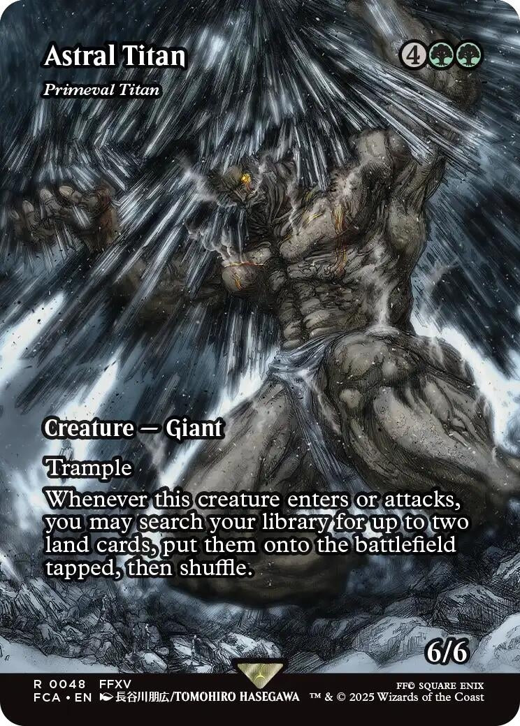 Image for Astral Tiran - Primeval Titan (Showcase) (FINAL FANTASY: Through the Ages) (48) - Magic: The Gathering