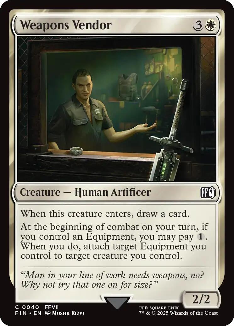 Image for Weapons Vendor (FINAL FANTASY) (40) - Magic: The Gathering