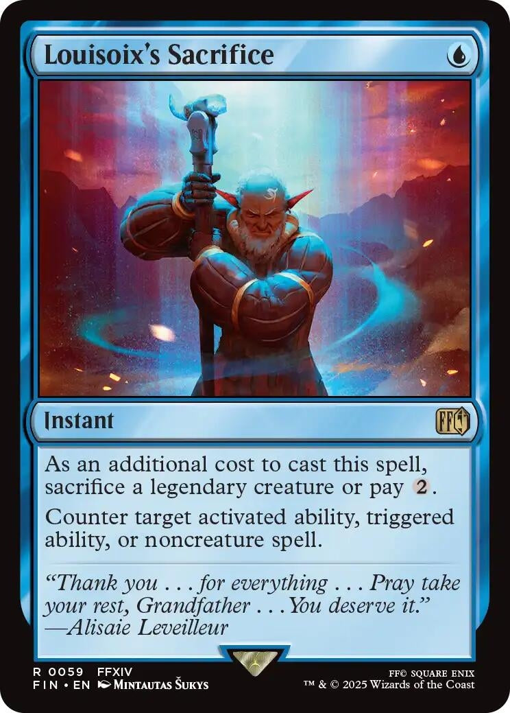 Image for Louisoix's Sacrifice (FINAL FANTASY) (59) - Magic: The Gathering