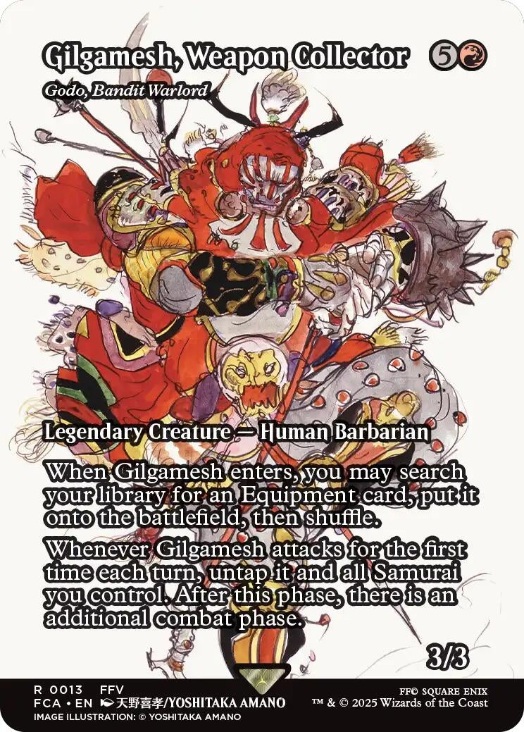 Image for Gilgamesh, Weapon Collector - Godo, Bandit Warlord (Showcase) (FINAL FANTASY: Through the Ages) (13) - Magic: The Gathering