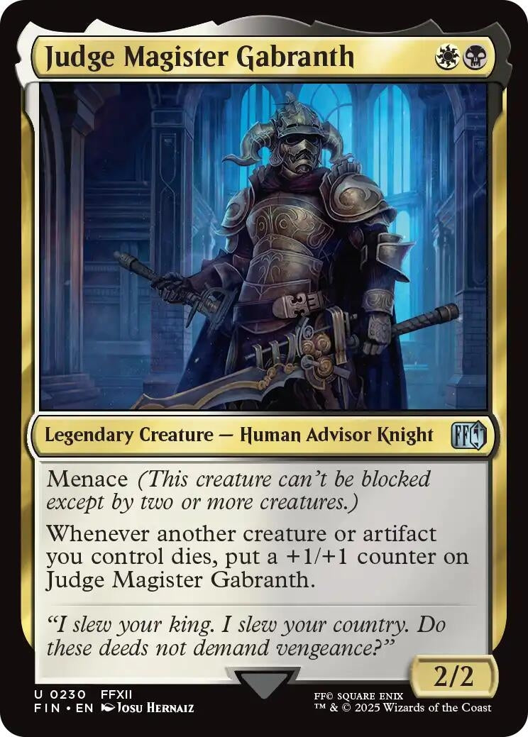 Image for Judge Magister Gabranth (FINAL FANTASY) (230) - Magic: The Gathering