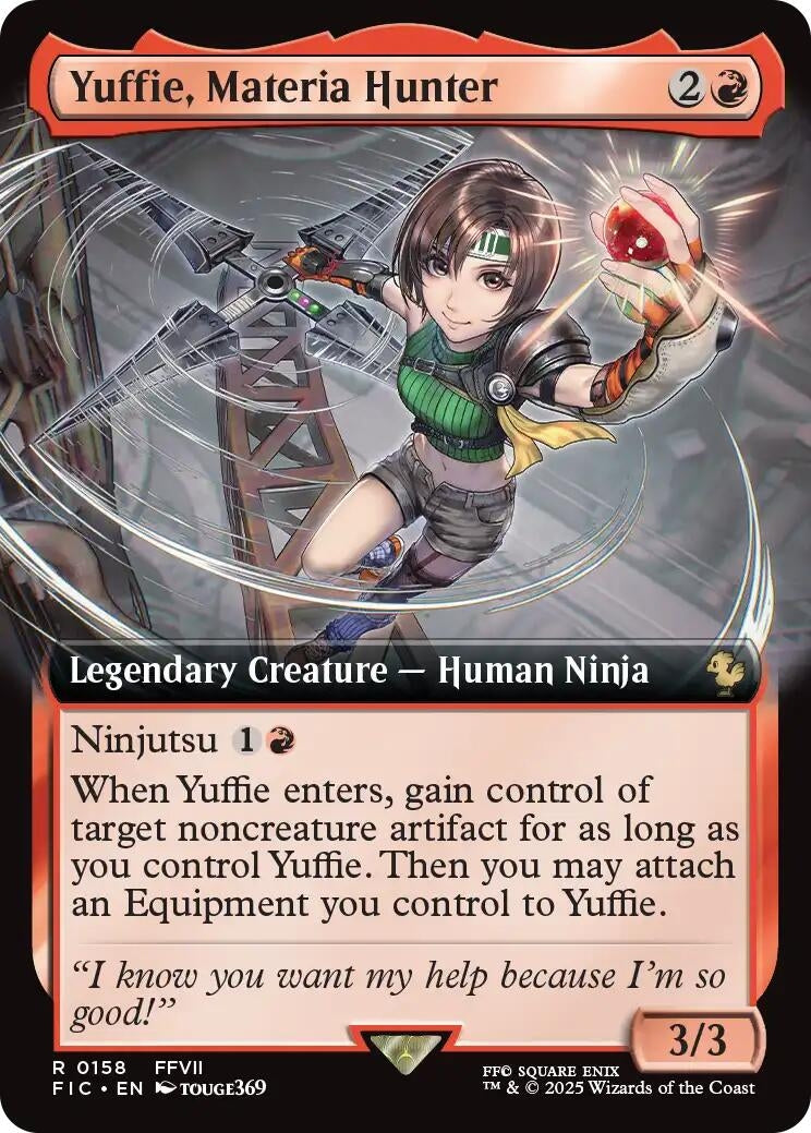 Image for Yuffie, Materia Hunter (Extended Art) (Commander: FINAL FANTASY) (158) - Magic: The Gathering