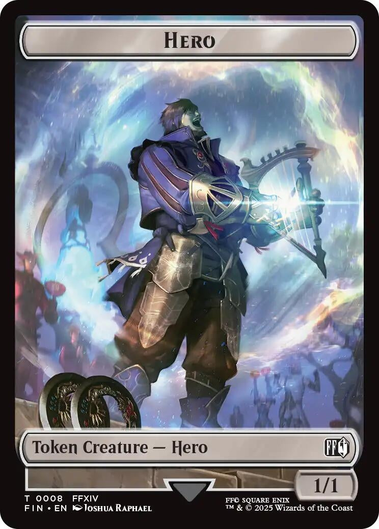 Image for Hero (0008) // Bird (0017) Double-Sided Token (FINAL FANTASY) (8 // 17) - Magic: The Gathering