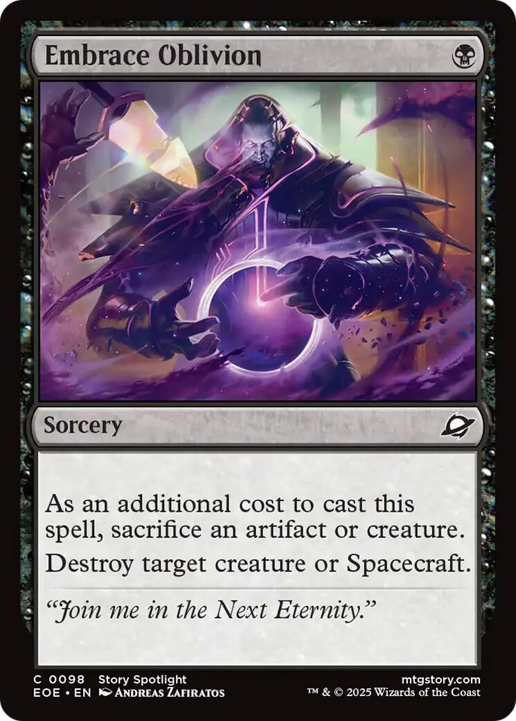 Image for Embrace Oblivion (Edge of Eternities) (98) - Magic: The Gathering