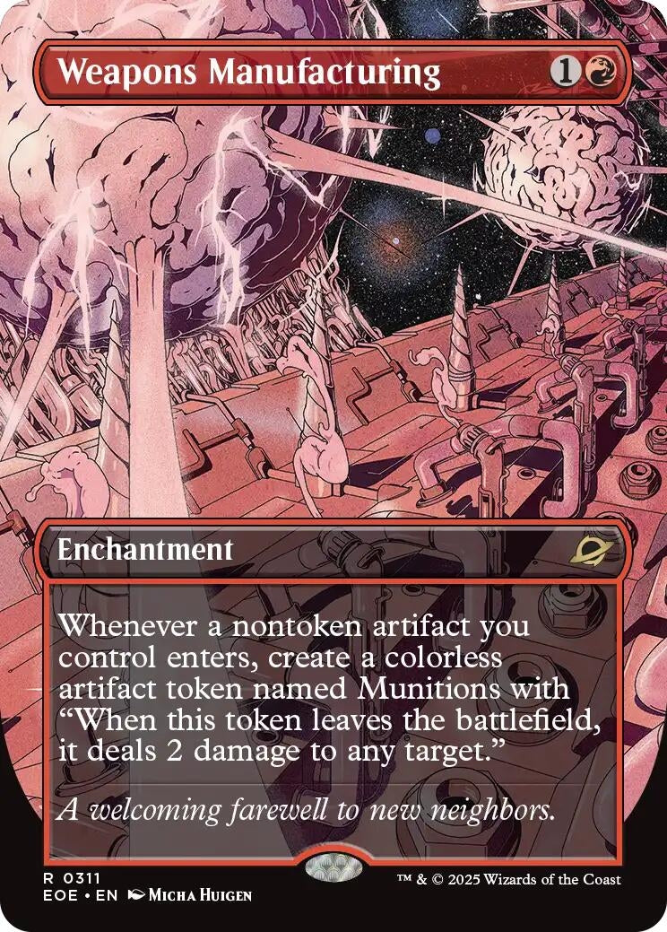 Image for Weapons Manufacturing (Borderless) (Edge of Eternities) (311) - Magic: The Gathering