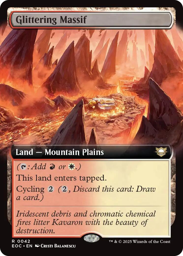 Image for Glittering Massif (Extended Art) (Commander: Edge of Eternities) (42) - Magic: The Gathering