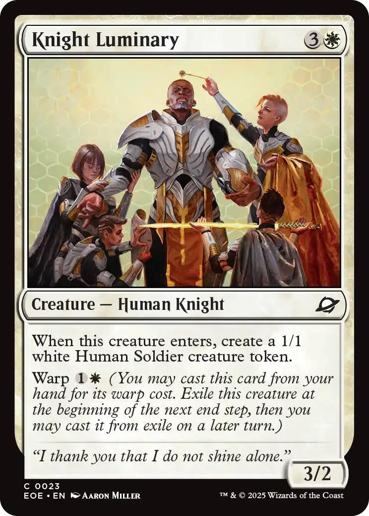 Image for Knight Luminary (Edge of Eternities) (23) - Magic: The Gathering