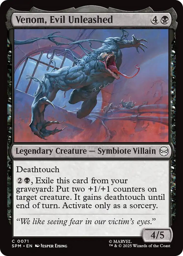 Image for Venom, Evil Unleashed (Marvel's Spider-Man) (71) - Magic: The Gathering