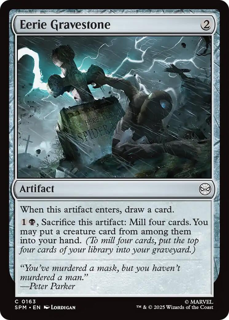Image for Eerie Gravestone (Marvel's Spider-Man) (163) - Magic: The Gathering