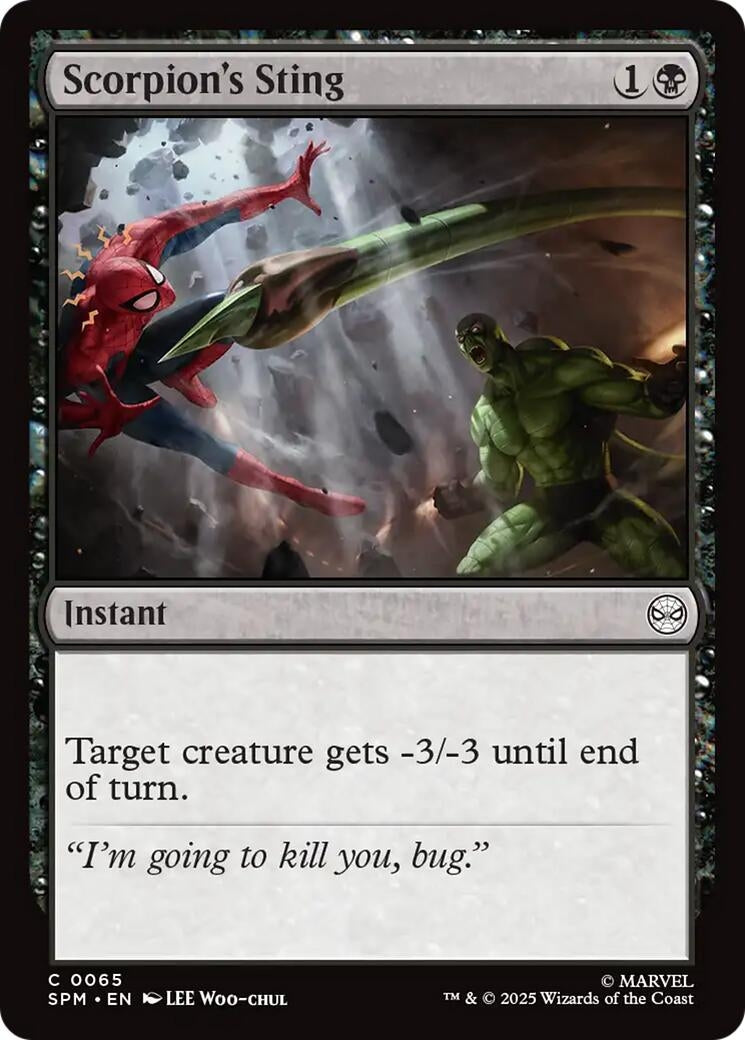 Image for Scorpion's Sting (Marvel's Spider-Man) (65) - Magic: The Gathering