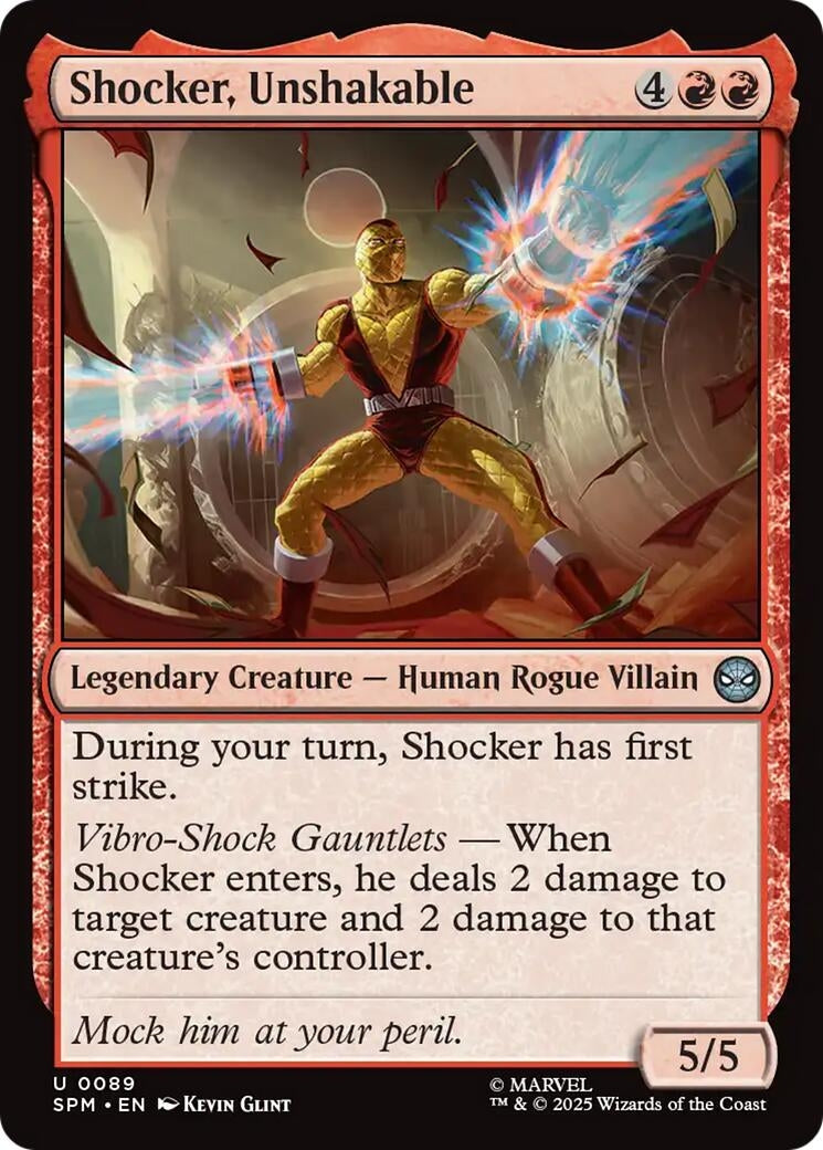 Image for Shocker, Unshakable (Marvel's Spider-Man) (89) - Magic: The Gathering