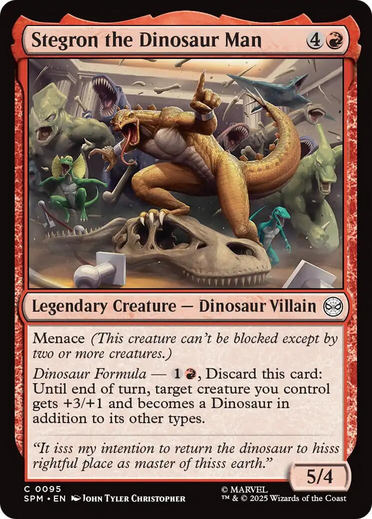 Image for Stegron the Dinosaur Man (Marvel's Spider-Man) (95) - Magic: The Gathering