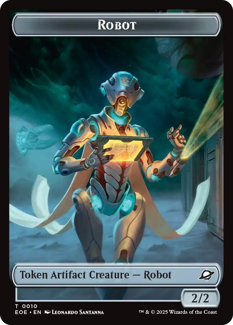 Image for Robot // Sliver Double-Sided Token (Edge of Eternities) (10 // 1) - Magic: The Gathering