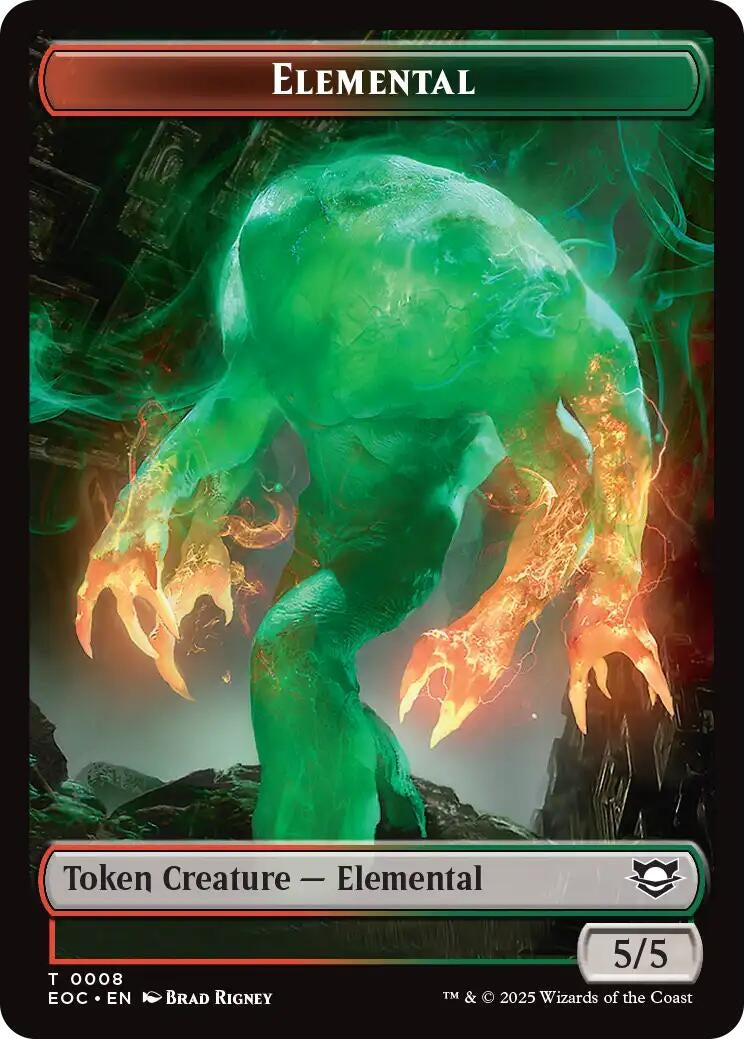 Image for Elemental (0008) // Gnome Double-Sided Token (Commander: Edge of Eternities) (8 // 11) - Magic: The Gathering
