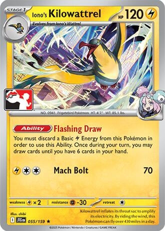 Iono's Kilowattrel [Prize Pack Series Cards] (055/159)