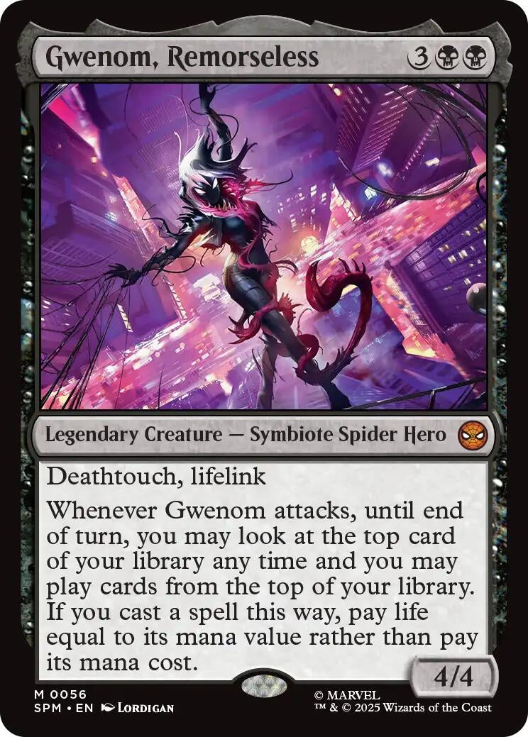 Image for Gwenom, Remorseless (Marvel's Spider-Man) (56) - Magic: The Gathering
