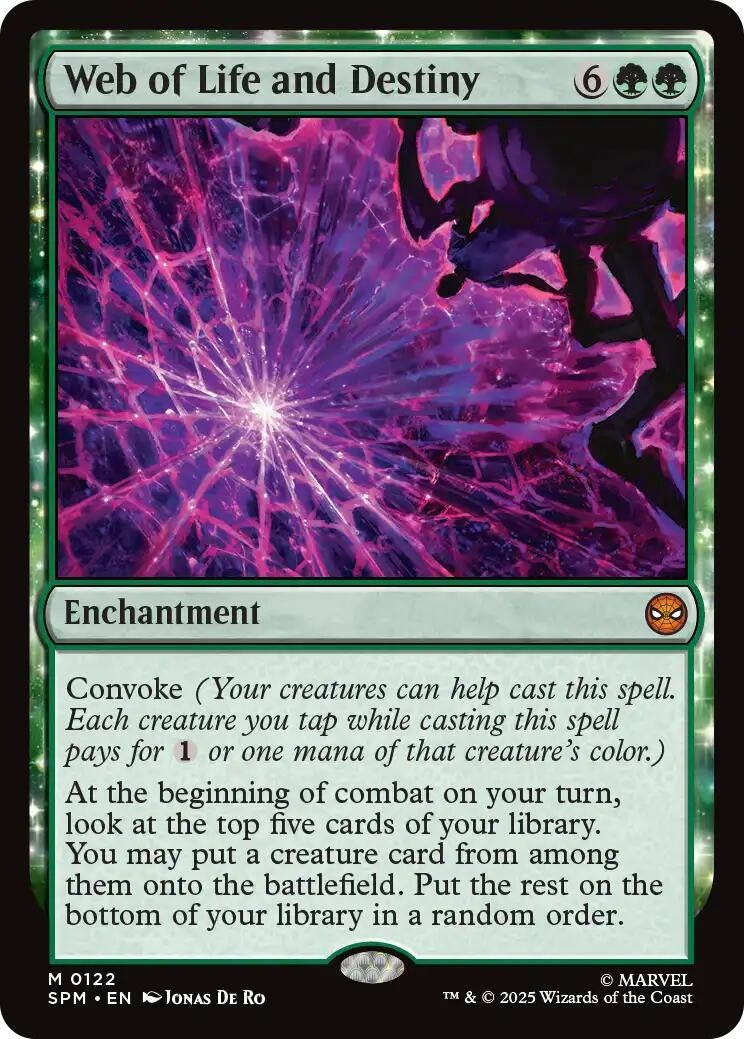 Image for Web of Life and Destiny (Marvel's Spider-Man) (122) - Magic: The Gathering