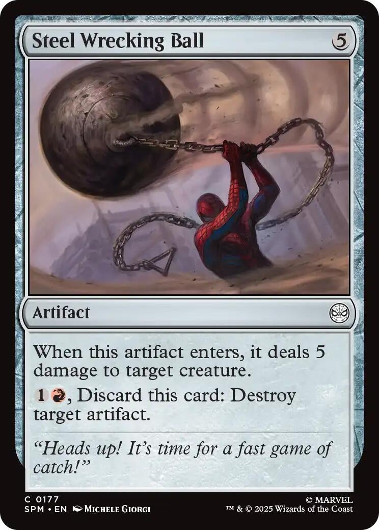 Image for Steel Wrecking Ball (Marvel's Spider-Man) (177) - Magic: The Gathering