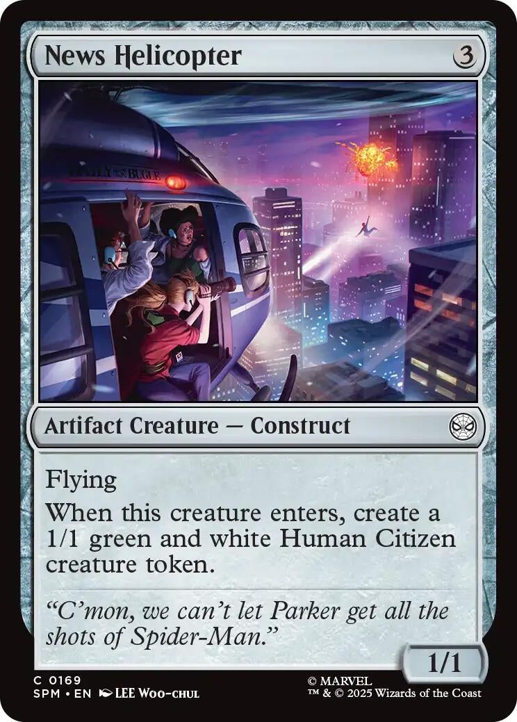 Image for News Helicopter (Marvel's Spider-Man) (169) - Magic: The Gathering