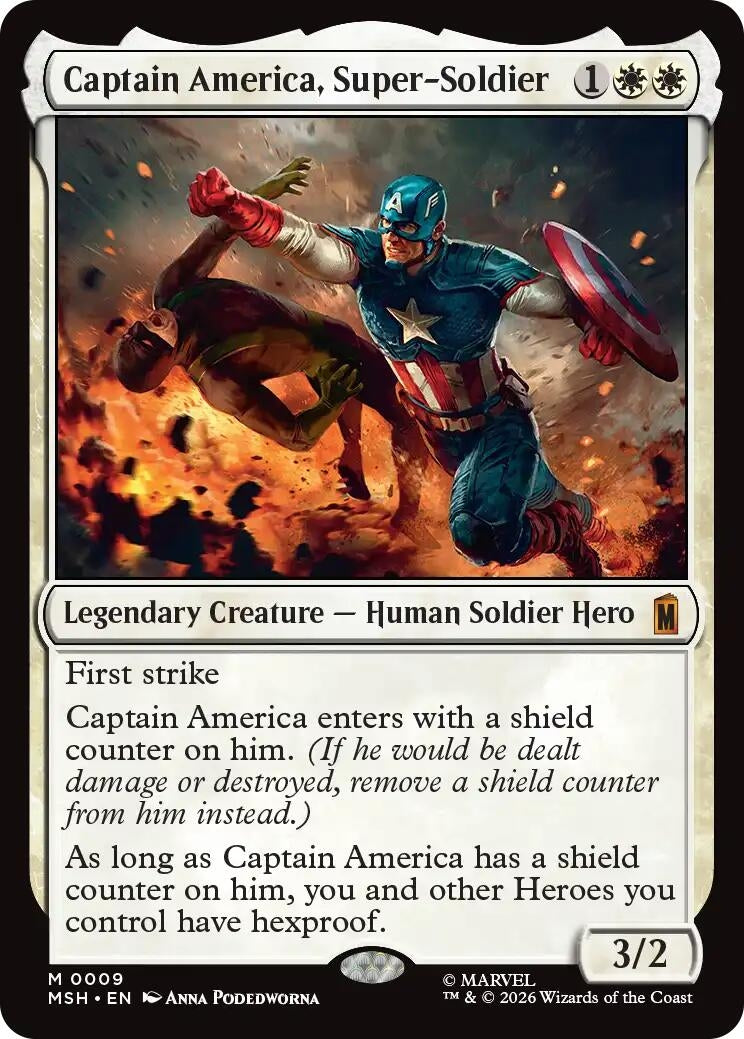 Image for Captain America, Super-Soldier [Marvel Super Heroes] (9) {MSH} - Magic: The Gathering