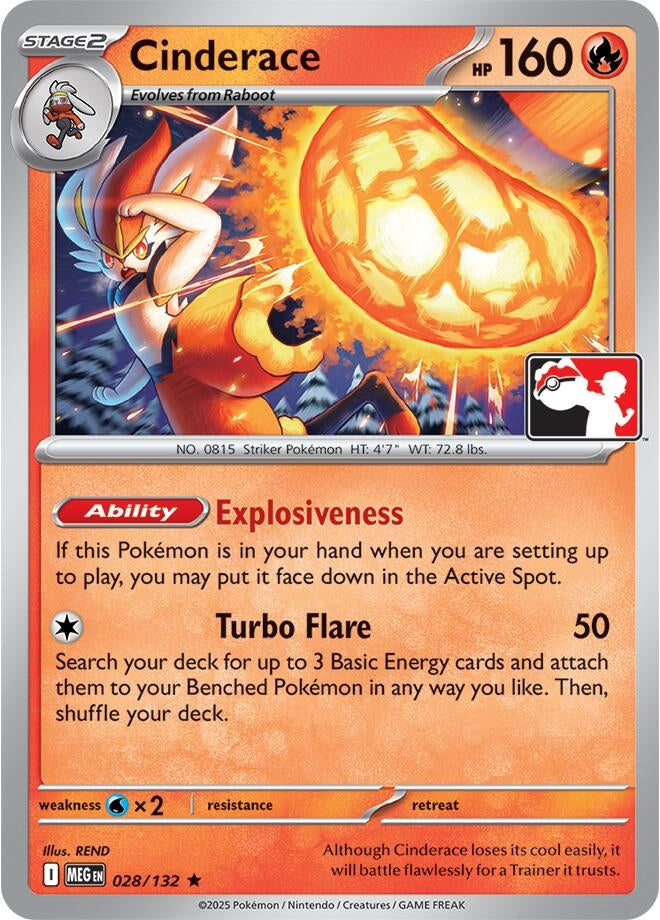 Cinderace [Prize Pack Series Cards] (028/132)